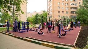 В северной части Реутове открыли новую площадку для воркаута